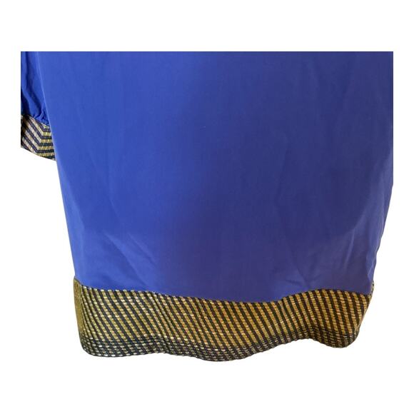 By Smith New York Silk Blue/Purple Long Sleeve Dress 4 - Picture 7 of 8